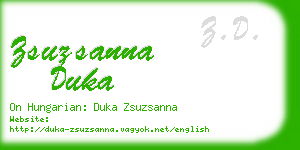 zsuzsanna duka business card